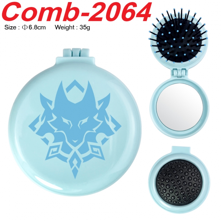 Genshin Impact UV printed student multifunctional small mirror and comb 6.8cm  price for 5 pcs
