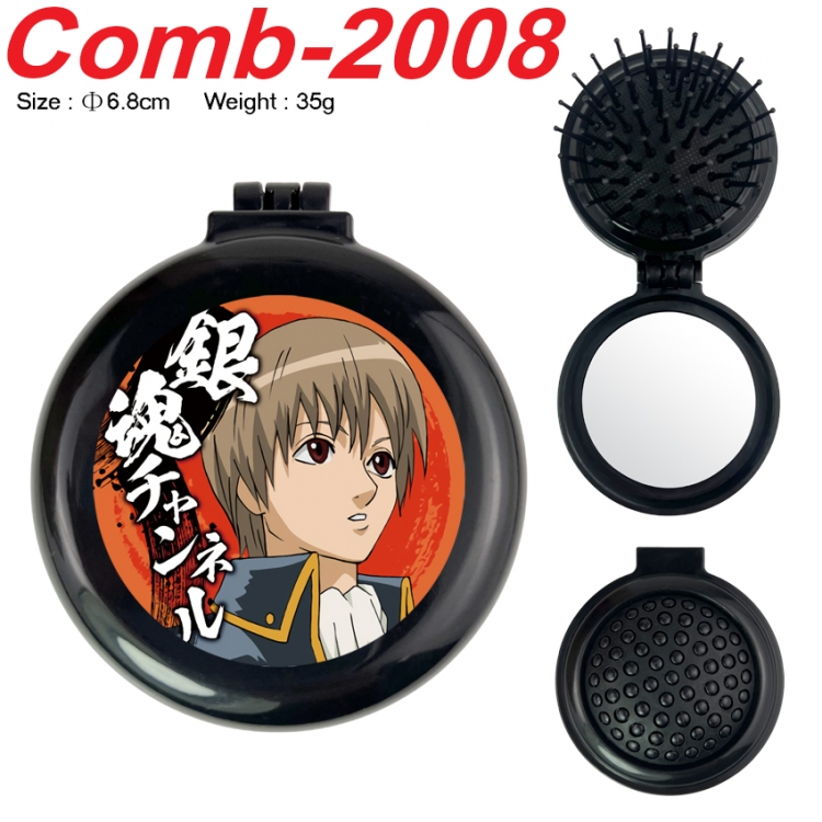 Gintama UV printed student multifunctional small mirror and comb 6.8cm  price for 5 pcs