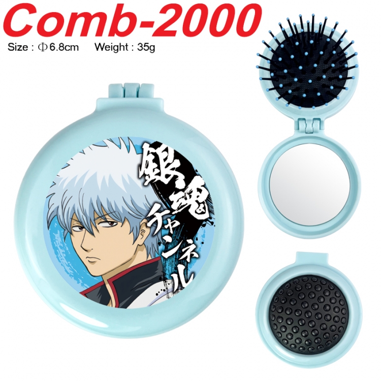 Gintama UV printed student multifunctional small mirror and comb 6.8cm  price for 5 pcs