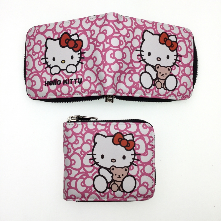 hello kitty Anime two fold  Short wallet 11X9.5CM 60G 