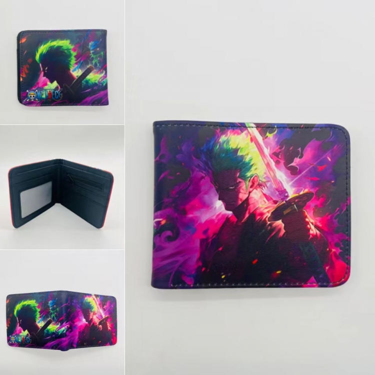 One Piece Full color Two fold short card case wallet 11X9.5CM