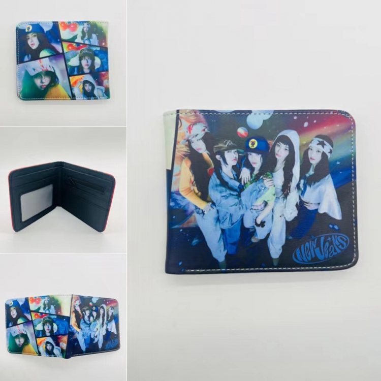 NEWJEANS Full color Two fold short card case wallet 11X9.5CM