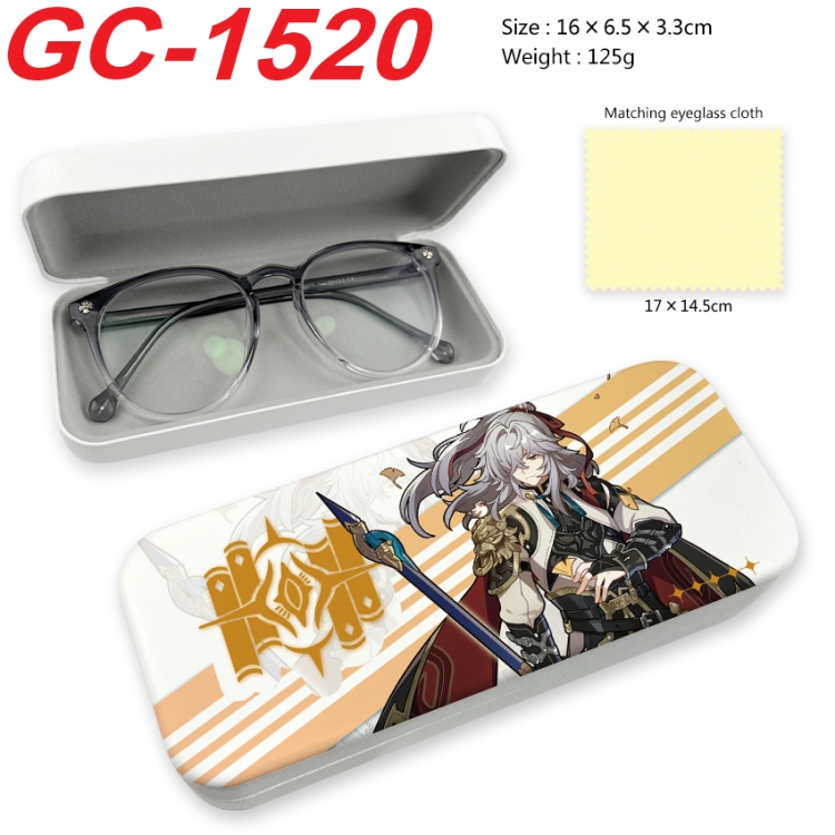 Honkai: Star Rail Anime UV printed PU leather material glasses case 16X6.5X3.3cm