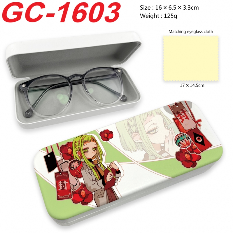 Toilet-bound Hanako-kun Anime UV printed PU leather material glasses case 16X6.5X3.3cm
