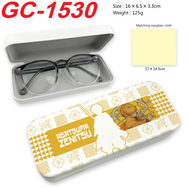 Demon Slayer Kimets Anime UV printed PU leather material glasses case 16X6.5X3.3cm