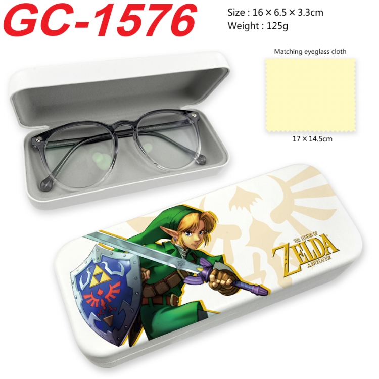 The Legend of Zelda Anime UV printed PU leather material glasses case 16X6.5X3.3cm