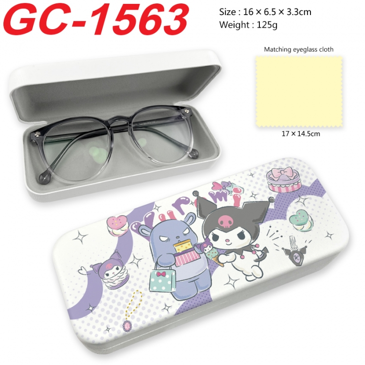 sanrio Anime UV printed PU leather material glasses case 16X6.5X3.3cm