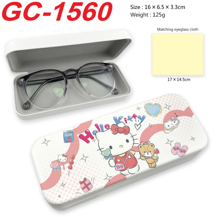 sanrio Anime UV printed PU leather material glasses case 16X6.5X3.3cm