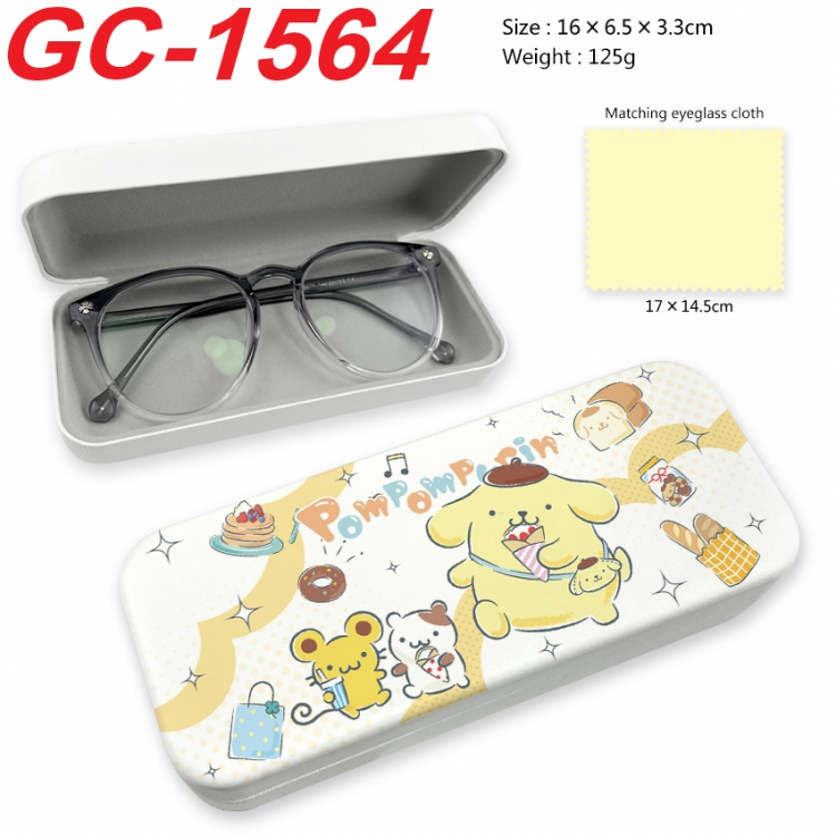sanrio Anime UV printed PU leather material glasses case 16X6.5X3.3cm