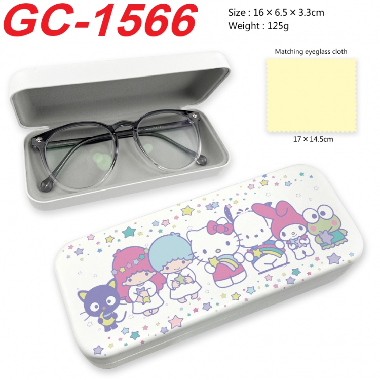 sanrio Anime UV printed PU leather material glasses case 16X6.5X3.3cm