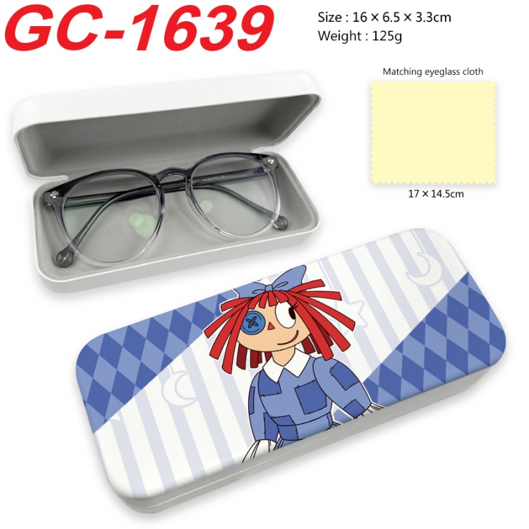 The Amazing Digital Circus Anime UV printed PU leather material glasses case 16X6.5X3.3cm