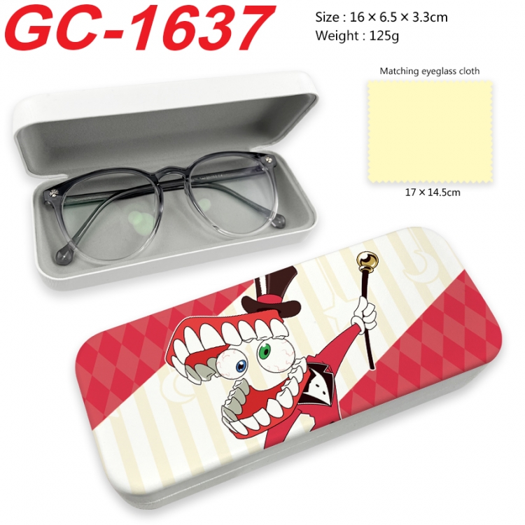 The Amazing Digital Circus Anime UV printed PU leather material glasses case 16X6.5X3.3cm
