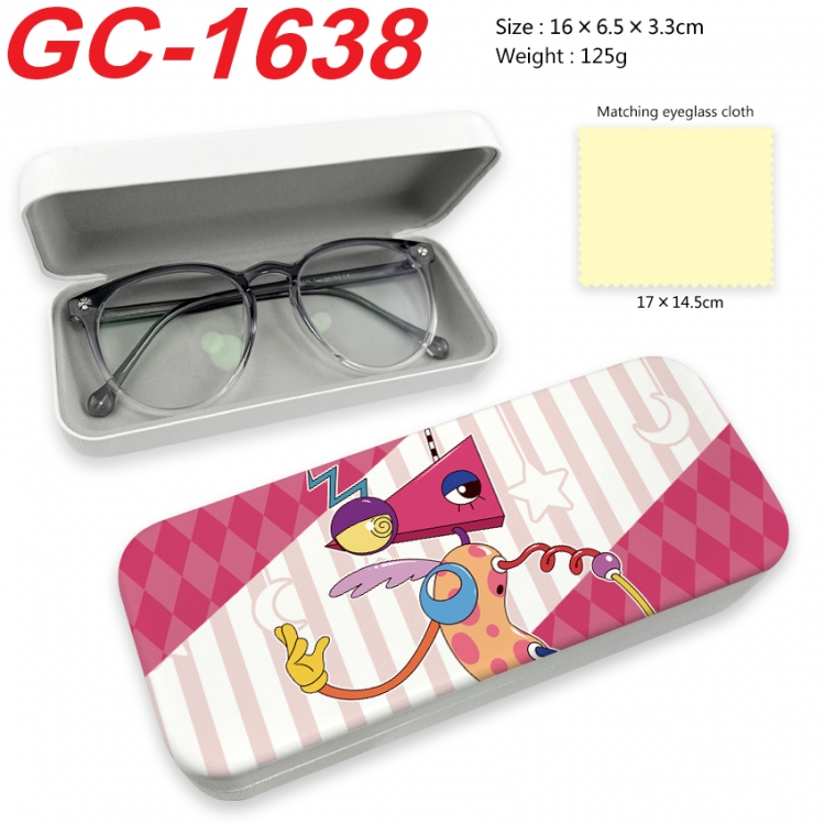 The Amazing Digital Circus Anime UV printed PU leather material glasses case 16X6.5X3.3cm