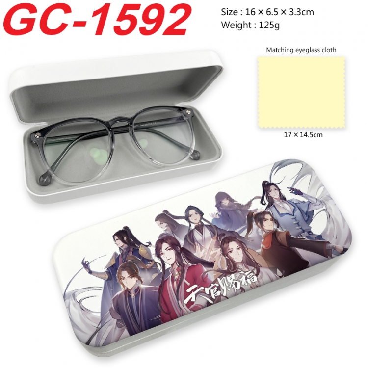 Heaven Official's Blessing Anime UV printed PU leather material glasses case 16X6.5X3.3cm