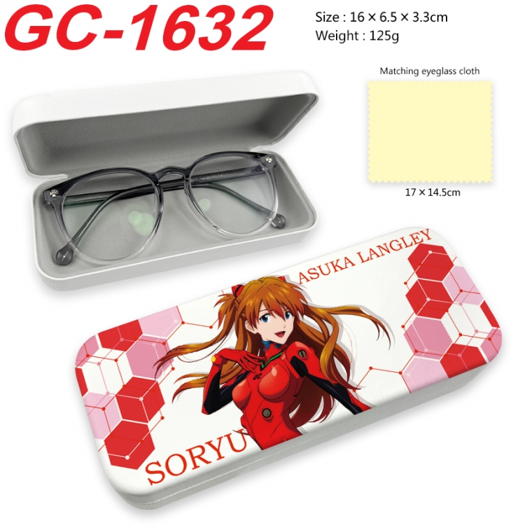 EVA Anime UV printed PU leather material glasses case 16X6.5X3.3cm