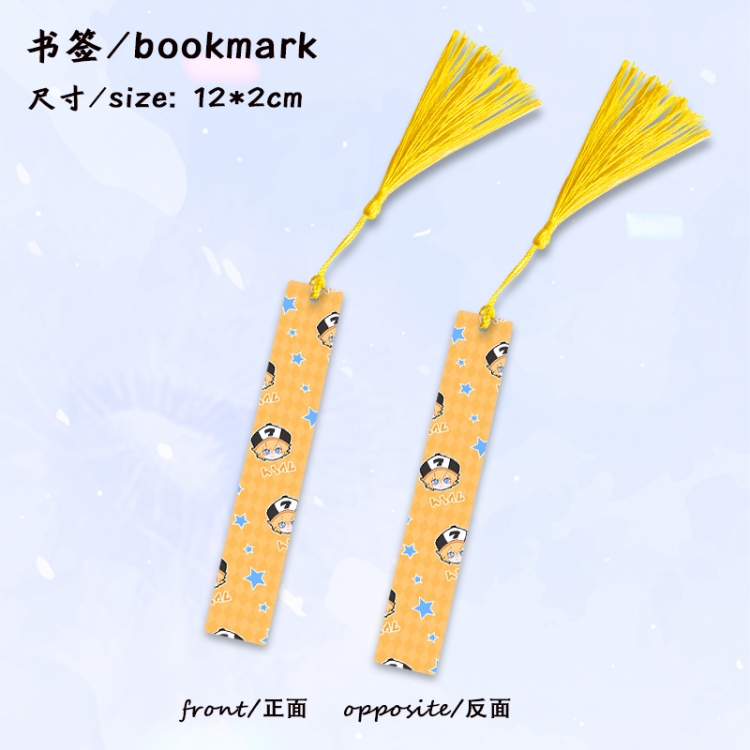 AOTU Anime full-color printed metal bookmark stationery accessories 12X2CM price for 5 pcs
