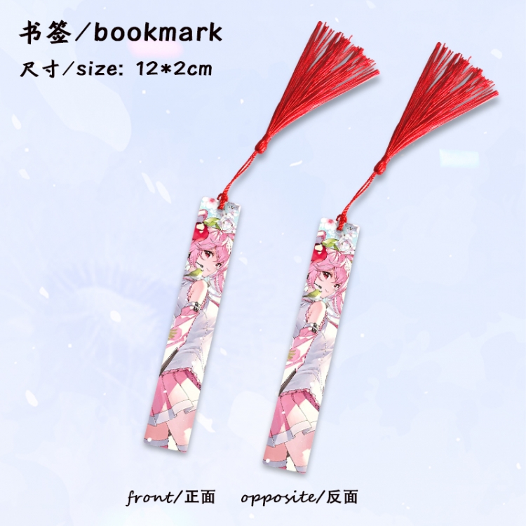 Hatsune Miku Anime full-color printed metal bookmark stationery accessories 12X2CM price for 5 pcs