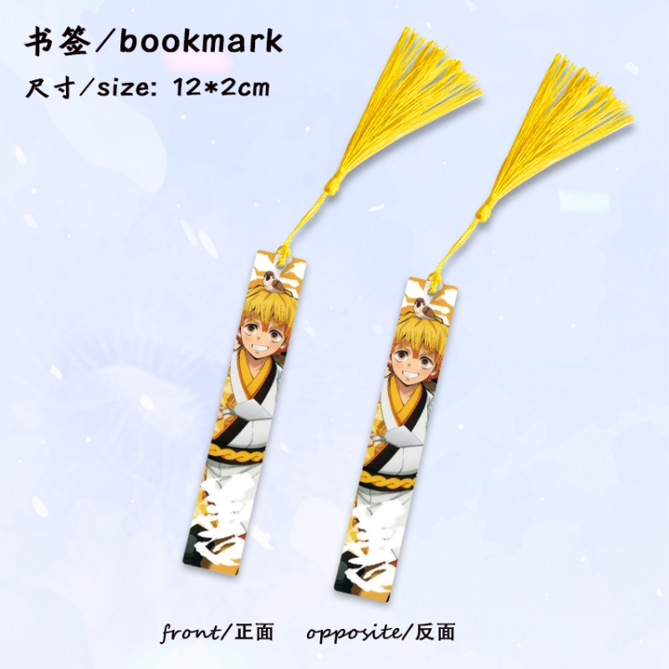 Demon Slayer Kimets Anime full-color printed metal bookmark stationery accessories 12X2CM price for 5 pcs