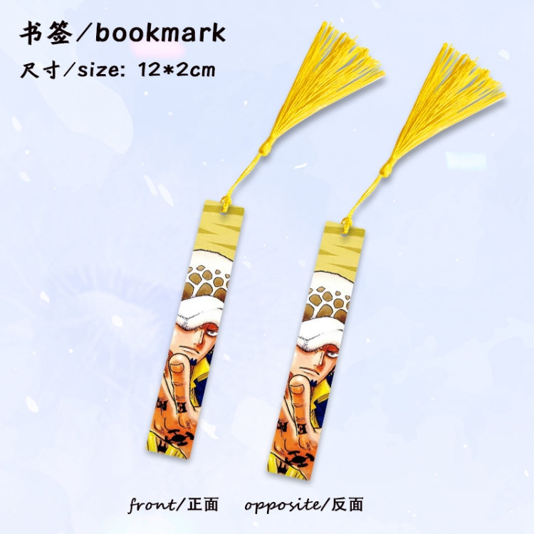 One Piece Anime full-color printed metal bookmark stationery accessories 12X2CM price for 5 pcs