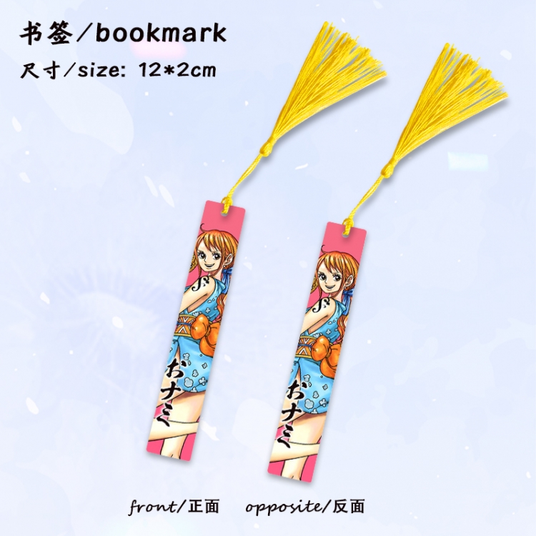 One Piece Anime full-color printed metal bookmark stationery accessories 12X2CM price for 5 pcs