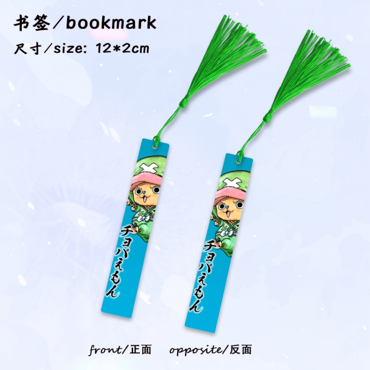 One Piece Anime full-color printed metal bookmark stationery accessories 12X2CM price for 5 pcs