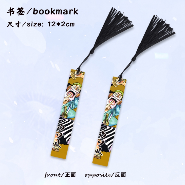One Piece Anime full-color printed metal bookmark stationery accessories 12X2CM price for 5 pcs