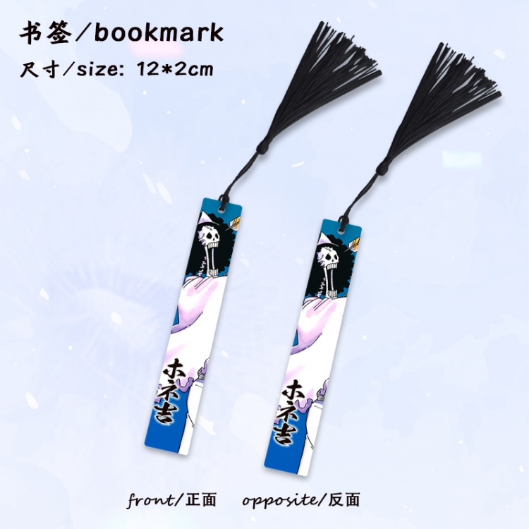 One Piece Anime full-color printed metal bookmark stationery accessories 12X2CM price for 5 pcs