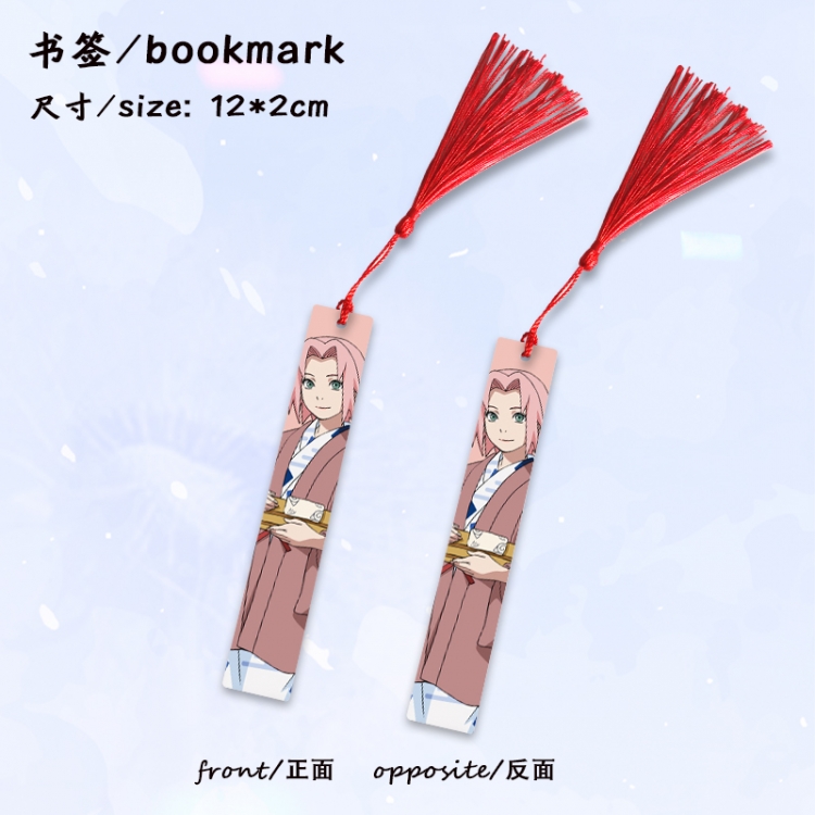  Naruto Anime full-color printed metal bookmark stationery accessories 12X2CM price for 5 pcs