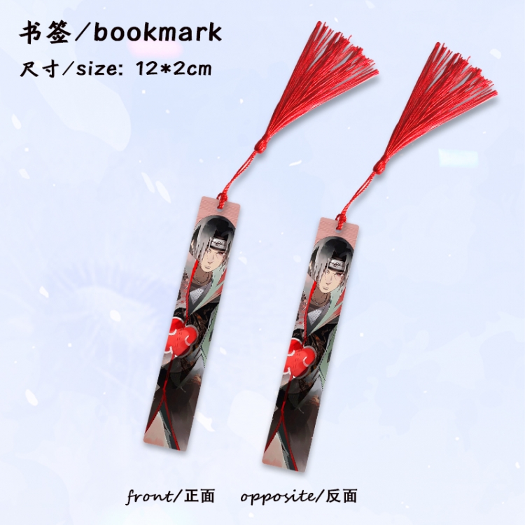  Naruto Anime full-color printed metal bookmark stationery accessories 12X2CM price for 5 pcs