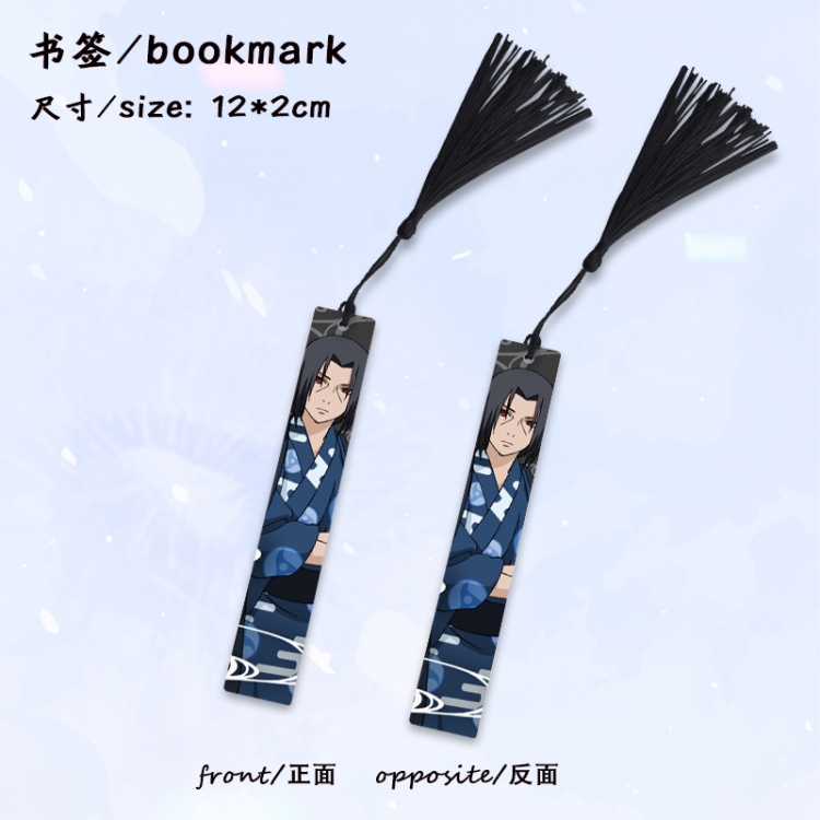  Naruto Anime full-color printed metal bookmark stationery accessories 12X2CM price for 5 pcs