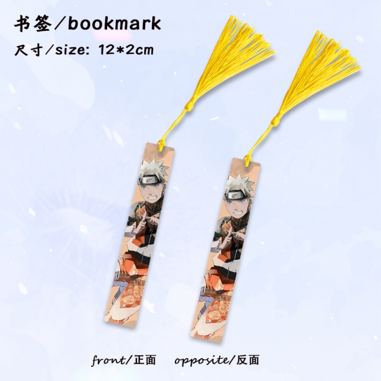  Naruto Anime full-color printed metal bookmark stationery accessories 12X2CM price for 5 pcs