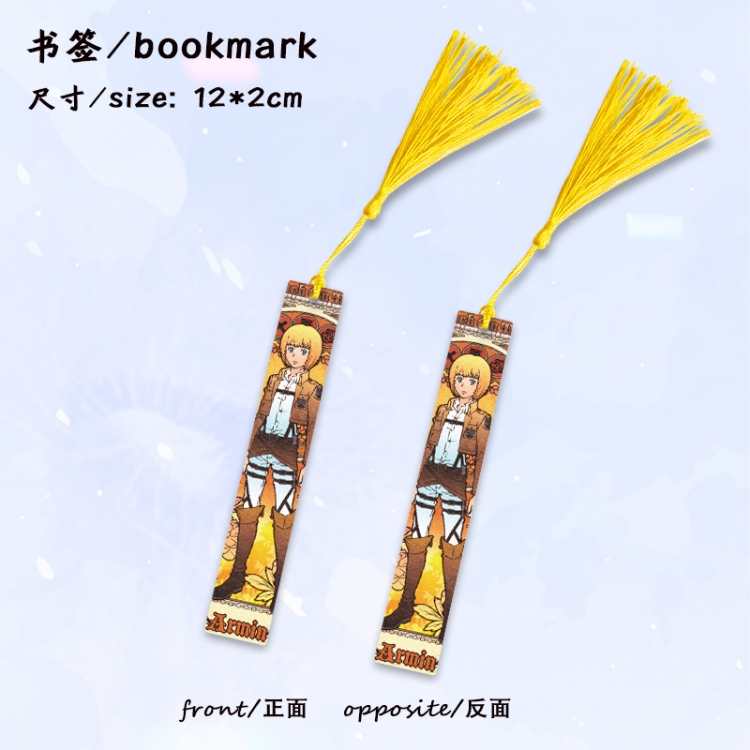 Shingeki no Kyojin Anime full-color printed metal bookmark stationery accessories 12X2CM price for 5 pcs
