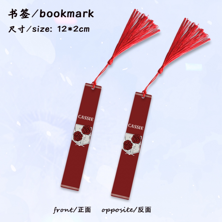 Shingeki no Kyojin Anime full-color printed metal bookmark stationery accessories 12X2CM price for 5 pcs
