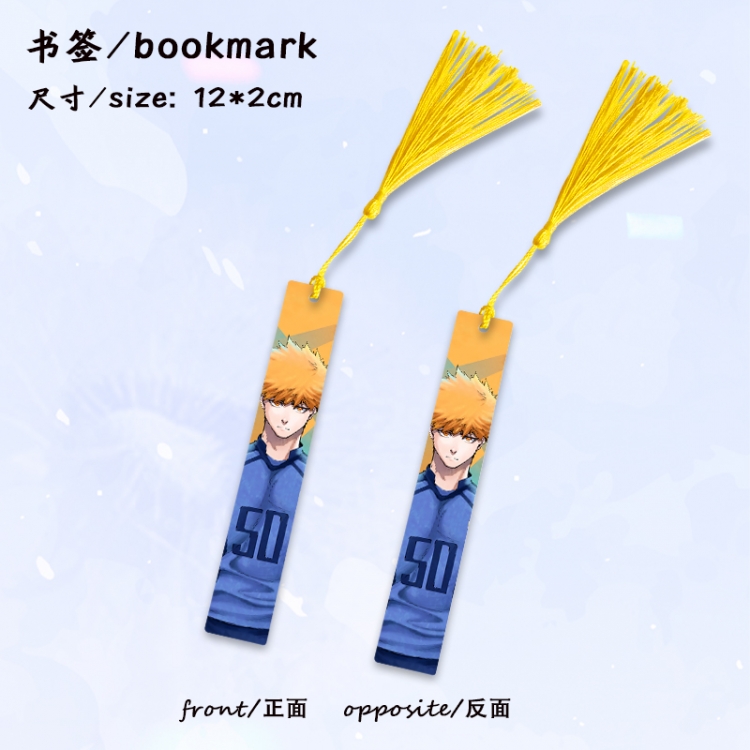 BLUE LOCK Anime full-color printed metal bookmark stationery accessories 12X2CM price for 5 pcs