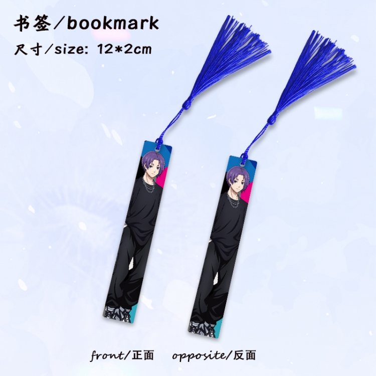 BLUE LOCK Anime full-color printed metal bookmark stationery accessories 12X2CM price for 5 pcs