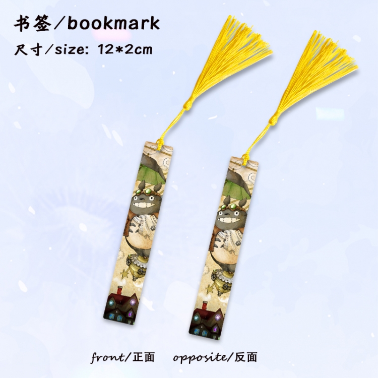  TOTORO Anime full-color printed metal bookmark stationery accessories 12X2CM price for 5 pcs