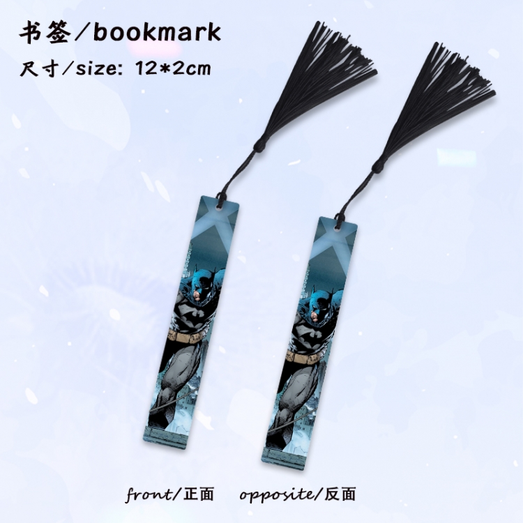 Batman Anime full-color printed metal bookmark stationery accessories 12X2CM price for 5 pcs
