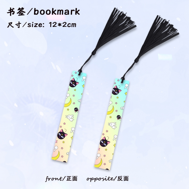  sailormoon Anime full-color printed metal bookmark stationery accessories 12X2CM price for 5 pcs