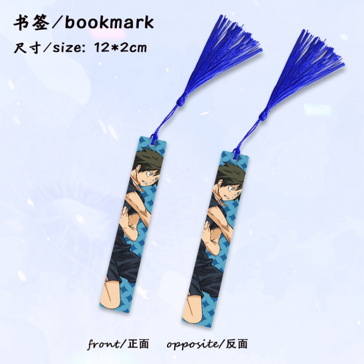 Haikyuu!! Anime full-color printed metal bookmark stationery accessories 12X2CM price for 5 pcs