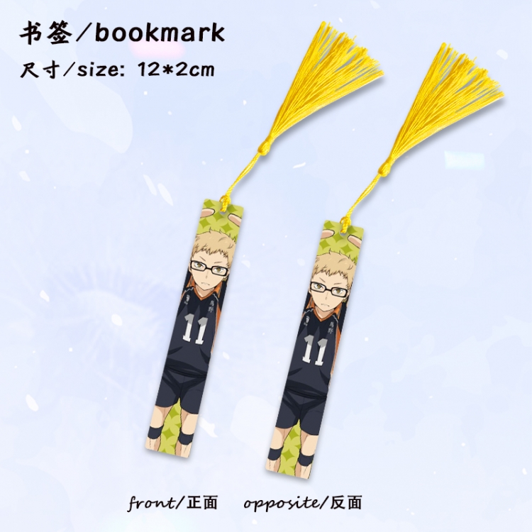 Haikyuu!! Anime full-color printed metal bookmark stationery accessories 12X2CM price for 5 pcs