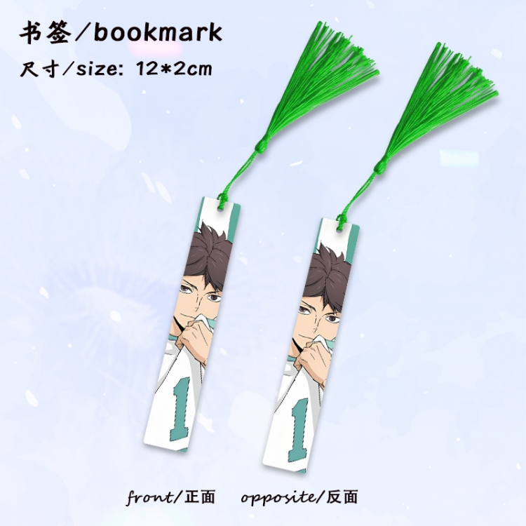 Haikyuu!! Anime full-color printed metal bookmark stationery accessories 12X2CM price for 5 pcs