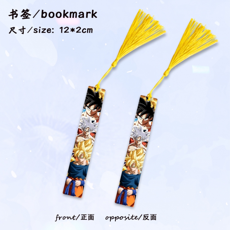 DRAGON BALL Anime full-color printed metal bookmark stationery accessories 12X2CM price for 5 pcs