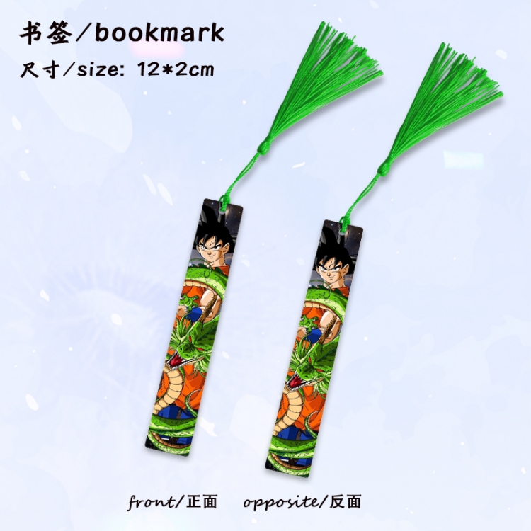 DRAGON BALL Anime full-color printed metal bookmark stationery accessories 12X2CM price for 5 pcs