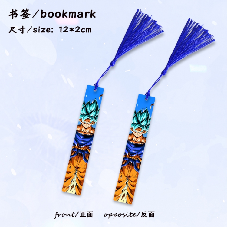 DRAGON BALL Anime full-color printed metal bookmark stationery accessories 12X2CM price for 5 pcs