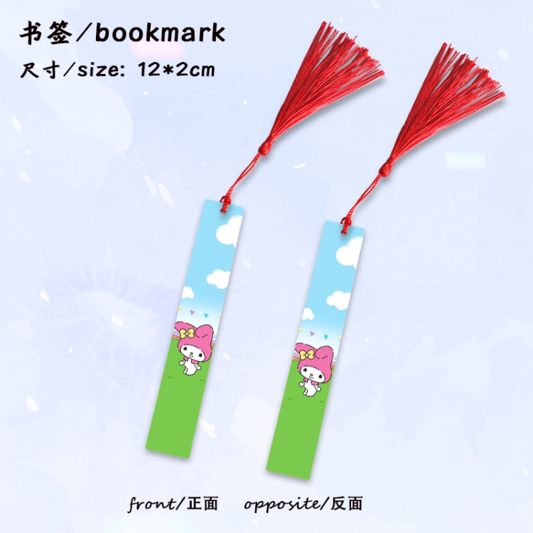 sanrio cartoon full-color printed metal bookmark stationery accessories 12X2CM price for 5 pcs