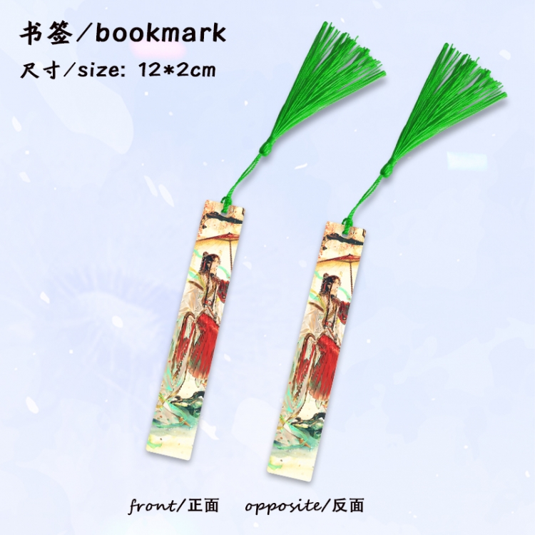 Heaven Official's Blessing Anime full-color printed metal bookmark stationery accessories 12X2CM price for 5 pcs
