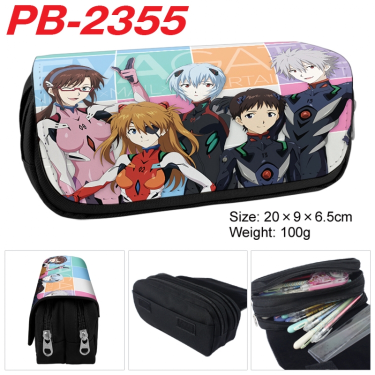 EVA Anime double-layer pu leather printing pencil case 20x9x6.5cm