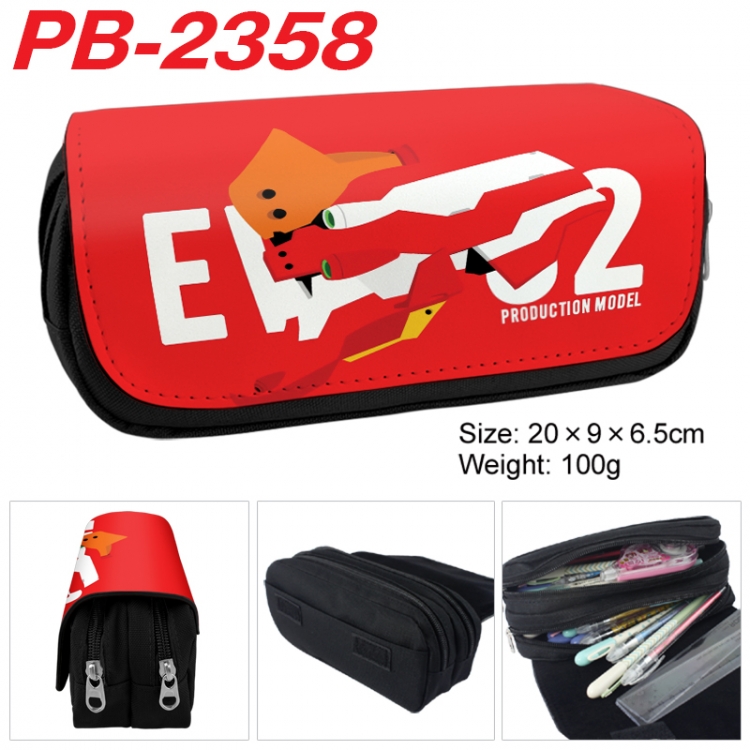 EVA Anime double-layer pu leather printing pencil case 20x9x6.5cm