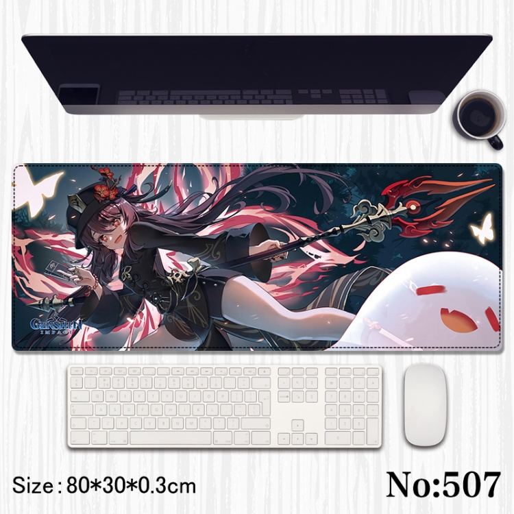 Genshin Impact Anime peripheral computer mouse pad office desk pad multifunctional pad 80X30X0.3cm