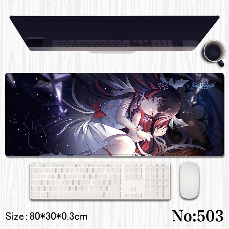 Genshin Impact Anime peripheral computer mouse pad office desk pad multifunctional pad 80X30X0.3cm